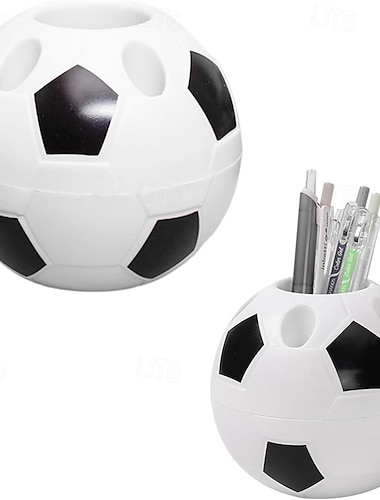  2-pakning med pennholdere til fotball – blyantkopp med tema for VM i fotball 2026 til skrivebord, sporty skrivesaker til skrivebordet, gave til fans for barn og gutter, kontorrekvisita til skole
