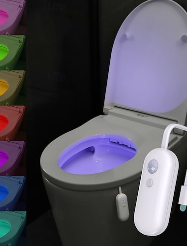  1 Stück neuartige, kreative, hängende Wassertropfenleuchte mit automatischer Sensorik, RGB-Farblicht, Nachtlicht und Ladefunktion für die Toilette