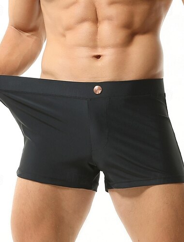  Per uomo Costume da bagno Costume da Bagno Tinta unita Boyleg Asciugatura Rapida Elastico Traspirante Costume da Bagno Surf Sport Acquatici Nuoto Estate