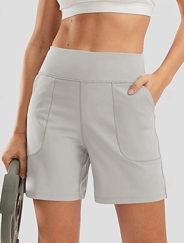  Dámské Bermudské kraťasy Kalhoty chinos Kraťasy prázdniny Šik ven Na běžné nošení Krátký Středně vysoký pas Pevná barva Kapsy Elastický pas Pohodlný Prodyšné Elastické Denní Venkovní Posilovna