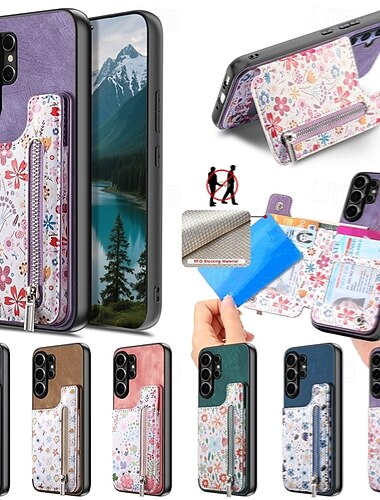 telefoon hoesje Voor Samsung Galaxy S26 S25 Edge S24 S23 FE S22 PlusUltra A56 A36 A26 A16 A55 5G Wallet Card Case Schokbestendig TPU PU-nahka