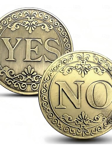  novedad sí no moneda de desafío creador de decisiones monedas volteo toma de decisiones colección conmemorativa