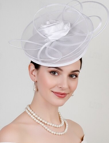  Fascinadores Sinamay Casamento Aniversário Elegante Vintage Estilo bonito Com Penas Flor Capacete Chapéu