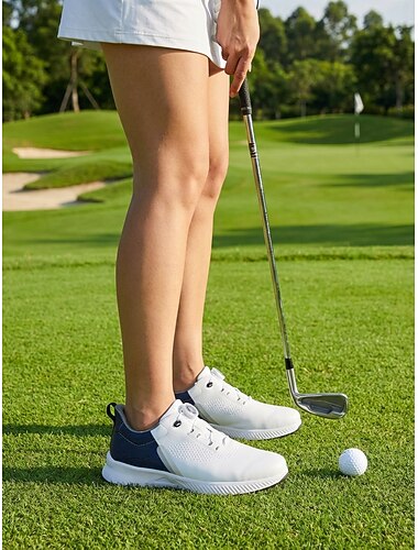  Damengolfschuhe mit rutschfester Sohle ohne Spikes &Verstellbarer Verschluss – leichte und bequeme Sportschuhe für Golf im Freien