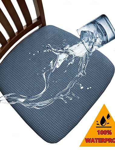  أغطية وسائد مقاومة للماء قابلة للتمدد للأرائك والكراسي، مصنوعة من صوف الذرة الجاكار، مزودة بأشرطة مطاطية، أغطية مقاعد مانعة للانزلاق، عبوة من 2 أو 4 أو 6 قطع