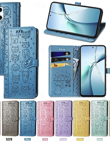  Handy Hülle Handyhüllen Für Samsung Galaxy S26 S26 Plus S26 Ultra Brieftaschenhülle Flip-Cover Mit Handgelenkschlaufe Ständer Katze Hund TPU PU-Leder