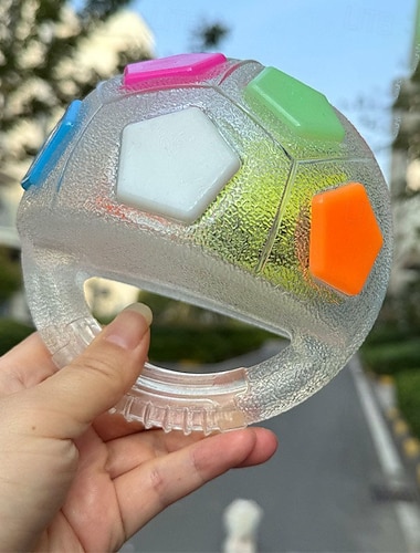  1 kpl kestävä tpr-koiran lelupallo, interaktiivinen vinkuva lemmikkijalkapallo hampaiden narskutteluun &koulutus, keskikokoinen rotu suositeltava, ei tarvitse paristoja