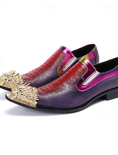  Premium herrskor i läder med guldfärgad drakedesign – lyxiga formella skor för kvällsevenemang och galor