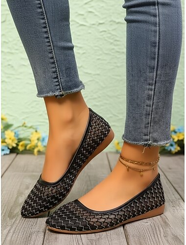  Ballerine da donna beige in rete – scarpe comode, traspiranti e leggere, facili da indossare, con suola antiscivolo, scarpe estive casual per camminare, viaggiare e indossare tutti i giorni.