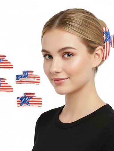  250-årsjubileum USA Håraccessoarer Vintage Vuxna Dam Självständighetsdag Klä ut