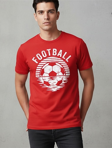  Partita mondiale di calcio 2026 Abbigliamento sportivo Maglietta grafica Vintage Festa Football americano Corte per Unisex Adulti Stampa 3D  per Quotidiano All'aperto