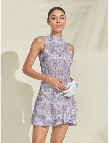  Mulheres vestido de golfe Roxo Sem Manga Vestidos Roupas femininas de golfe, roupas, roupas, roupas