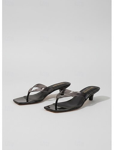  Minimalistische braune Jelly-Flip-Flops für Damen – wasserfeste Zehentrenner mit glänzendem Finish für Strandurlaub und Inselreisen &Sommer-Resortbekleidung