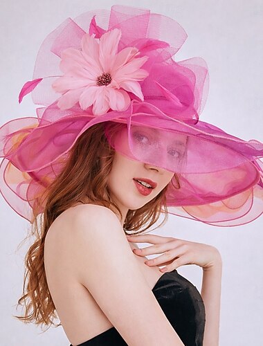  Elegant Retro Vintage Derby Hut Kirchenhut Kentucky Derby Hut Dame Edelfrau Kostüm Damen Derby Ascot Pferderennfestival Erwachsene Hut Frühling & Sommer