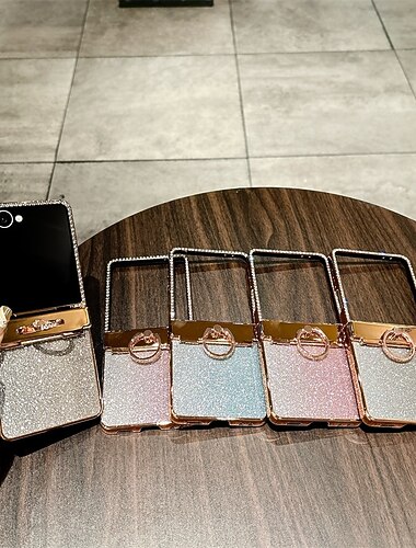  telefon Etui Til Samsung Galaxy Z Flip 7 Z Flip 7 FE Z Flip 6 Z Flip 5 Z Flip 4 Z Flip 3 Originale Ringholder Tegneserie Metall ABS