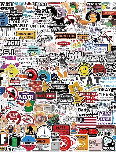  200 lustige Hologramm-Aufkleber für Erwachsene, wasserfeste Vinyl-Aufkleber mit sarkastischen Meme-Motiven für Laptop, Wasserflasche, Handy, Kindle, Tagebuch, Sammelalbum, Stoßstange, Skateboard,