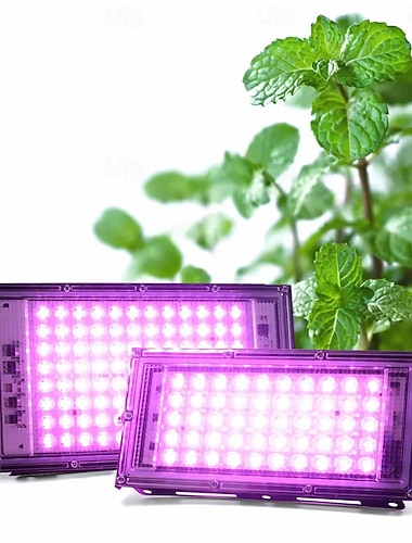  fullspektret LED-vekstlys for planter, frøplantelampe for sukkulenter, grønnsaker, drivhus &hage, supplerende plantebelysning, 50/100/200/500w, EU/US-plugg