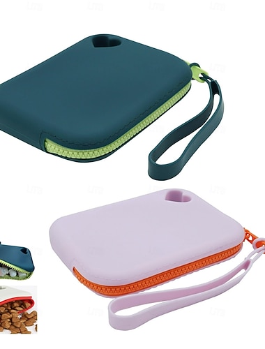  silikoninen koiran herkkupussi monitoiminen mini silikoninen säilytyspussi, pölytiivis säilytys lemmikkien koulutukseen kannettava pieni herkkupussi