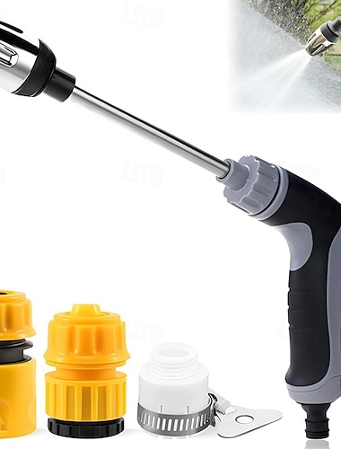  Hochdruck-Wasserspritzpistole für Gartenschläuche, verstellbare Sprühlanze mit Schnellkupplungen, robustes Bewässerungsgerät für Autowäsche, Terrassen-, Gehweg-, Fenster- und Dachrinnenreinigung