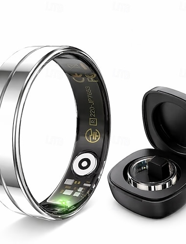  Suivi d'activité Smart Ring bague intelligente ultra-fine de 2,2 mm légère moniteur d'activité et de sommeil étanche en acier inoxydable 5ATM autonomie de batterie de 7 jours wearable de bien-être
