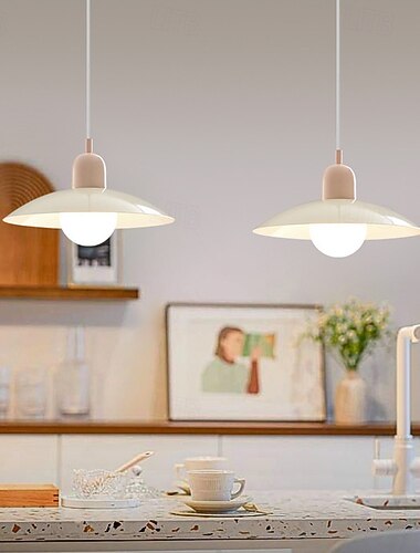  Nordische Luxus-Hängeleuchte im Mid-Century-Modern-Stil für Scheunen, skandinavische grüne Deckenleuchte mit Metallschirm, großer Kronleuchter im Landhausstil für Kücheninseln und Spülbecken