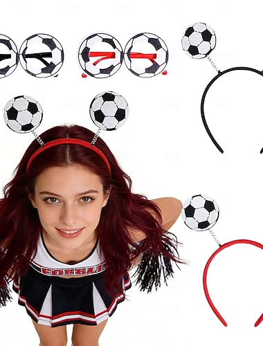  4 stk. fotball-VM 2026 briller pannebånd fotball søt fotball barn voksne unisex kveldsfest kamp utkledning