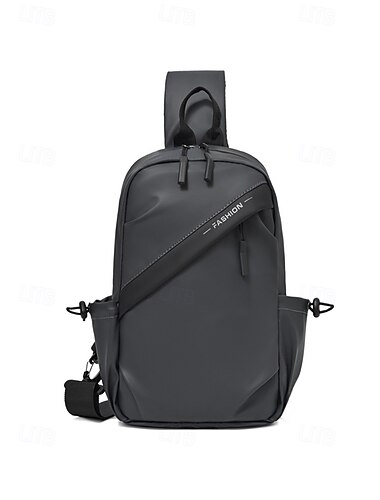  Wasserabweisende Herren-Brusttasche aus Polyester, Sling-Rucksack in verschiedenen Farben, großes Fassungsvermögen, mehrere Taschen, Crossbody-Brusttasche für Freizeit, Alltag, Reisen, Urlaub und Outdoor-Aktivitäten