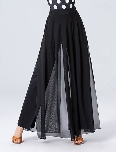  Latijnse dans Broeken Pure Kleur Dames Feest Opleiding Mouwloos POLY