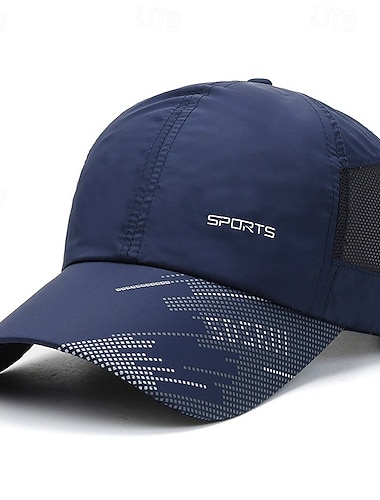  Boné de Baseball Boné de Corrida Chapéu de Sol Unisexo Larga Boné de Corrida Gráfico Clássico Proteção Solar A Prova de Vento Dissipação de calor para Tênis Basebal Corrida Verão Primavera Cinzento