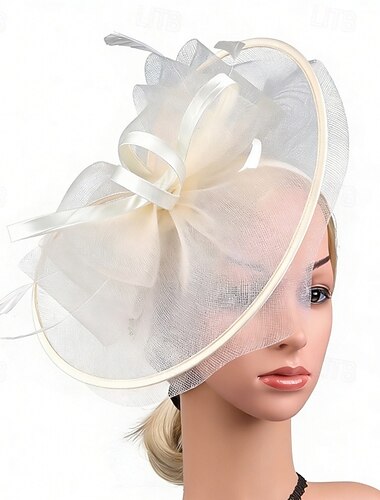  fascinators Fjer Net Bryllup Fødselsdag Elegant Årgang Sød Stil Med Fjer Bånd Medaljon Hovedbeklædning