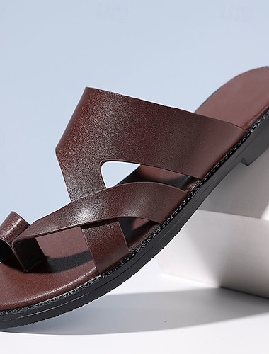  Sandales à bride réglable pour homme en similicuir – chaussures d'été confortables pour les voyages, les vacances et le quotidien.