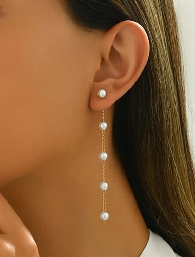  1 Paar Ohrringe For Damen Perle Täglich Formell Straße Legierung Tropfen