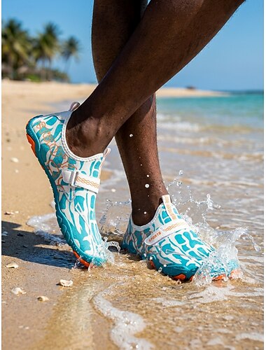  Chaussures aquatiques bleues pour hommes, à séchage rapide, légères et respirantes, antidérapantes, idéales pour les activités nautiques, la natation, les promenades sur la plage, la randonnée en rivière, le kayak et les aventures en plein air.