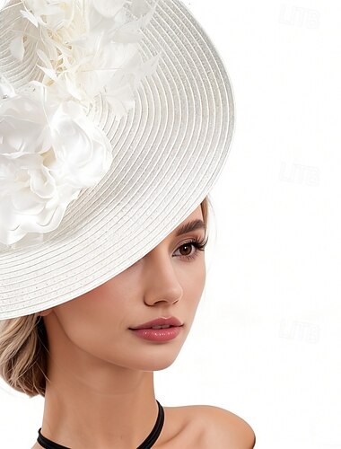  fascinators Polyesteri Bruiloft Verjaardag Vintage leuke Style Met Veer Bloemen Helm Hoofddeksels