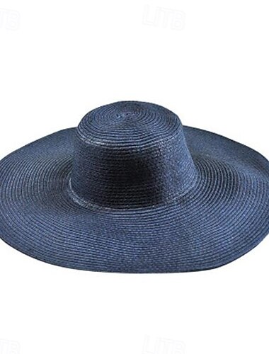  hoed Stro Strand Bruiloft Verjaardag leuke Style Retro Met Gesplitst Helm Hoofddeksels