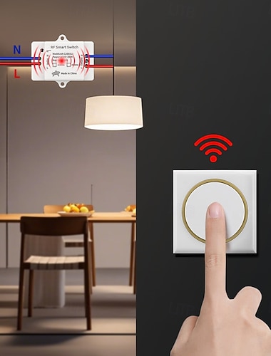  AC85V-250V 1-kanals trådløs fjernkontrollbryter AC220V lysstrøm på av 433mhz