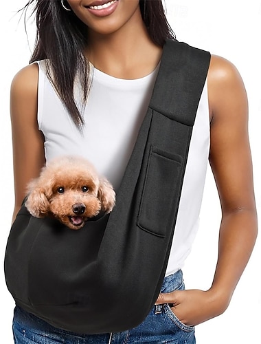  bolsa de transporte para cães pequenos, bolsa de transporte para gatos, bolsa de transporte clássica com bolso. &alça clássica