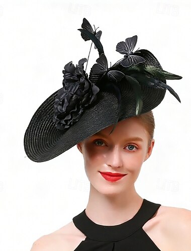  Fascinator Poliestere Matrimonio Compleanno Elegante Vintage Carino Con Farfalla Copricapo Copricapo