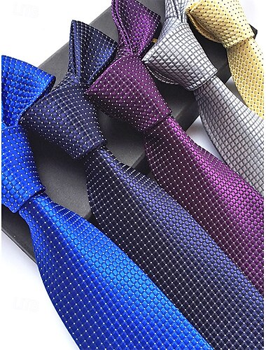  Herreslips i polyester – flere farger, elegant vevd design, perfekt for bryllup, fester og forretningspendling