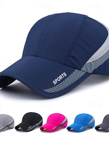  Czapka z daszkiem Czapka do biegania Kapelusz Męskie Czapka Czapka do biegania Niejednolita całość Ochrona przed słońcem Odporność na wiatr Rozpraszanie ciepła na Bransoletka tenisowa Bejsbol Bieganie