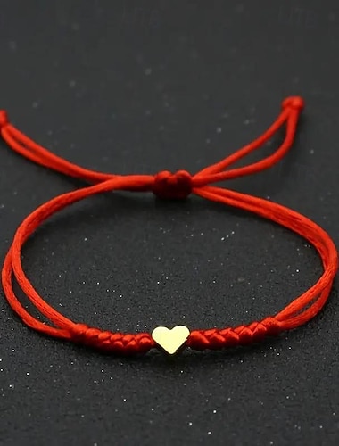  Tau flettet Kjærlighed Mote Personalisert Legering Armbånd Smykker Svart / Gul / Rosa Til Daglig Gave Ferie