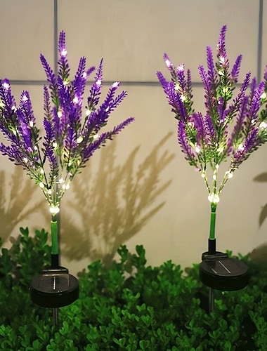  Lampes solaires LED violettes lavande pour jardin, décoration extérieure vibrante avec une lumière éclatante pour la cour ou les massifs de fleurs. Lampes solaires électriques IP44 pour jardin et
