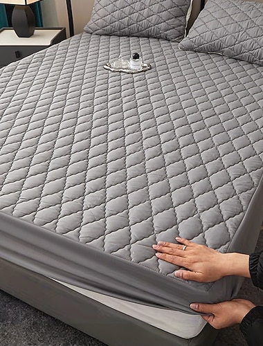  vanntett madrassbeskytter vattert fortykket enkeltsengtrekk, vanntett urinbeskyttelse for madrass