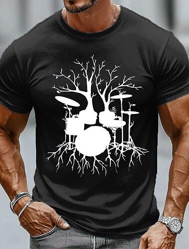  Homme Musique Drôle T-shirt Manche Courte T-shirt Impression 3D Col ras du cou Chemise Mode Quotidien Quotidien Rue Bleu Noir Vert Été Printemps Vêtement Tenue S M L XL XXL XXXL