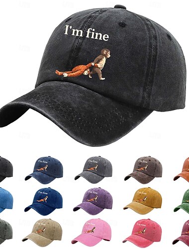  Punch Monkey Csapat Meme Baseball Sapka Vicces Vintage Mosott Pamut Állítható Apa Sapka Férfiaknak és Nőknek