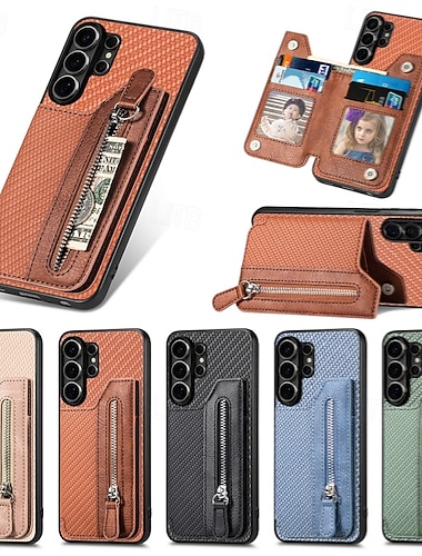  Handy Hülle Handyhüllen Für Samsung Galaxy S26 S25 Edge S24 FE S23 S22 Plus Ultra A56 A36 A26 A16 A06 Brieftaschenhülle Mit Ständer Stoßfest TPU PU-Leder