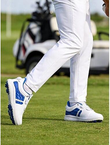  golfsko for menn – lett imitert skinn, demping og godt grep, stilig design for menn, egnet for golf, trening og utendørs sportsarrangementer