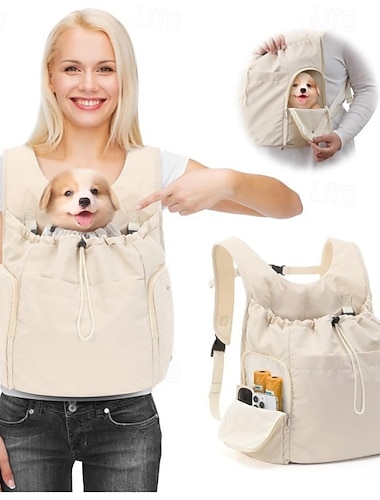  Ny sommercamping kjæledyrryggsekk brystbærer for små hunder og katter stor kapasitet tursekk til hund