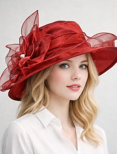  Elegante Retrò Vintage Derby Cappello Cappello da chiesa Cappello Kentucky Derby Gentildonna Nobildonna Costume Per donna Derby Ascot Festival delle corse di cavalli Adulti Cappello Primavera & Estate