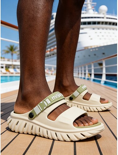  Herresandaler med justerbare stropper, lette og pustende, komfortable øy- og cruisesko for reiser, strandturer og fritidsaktiviteter